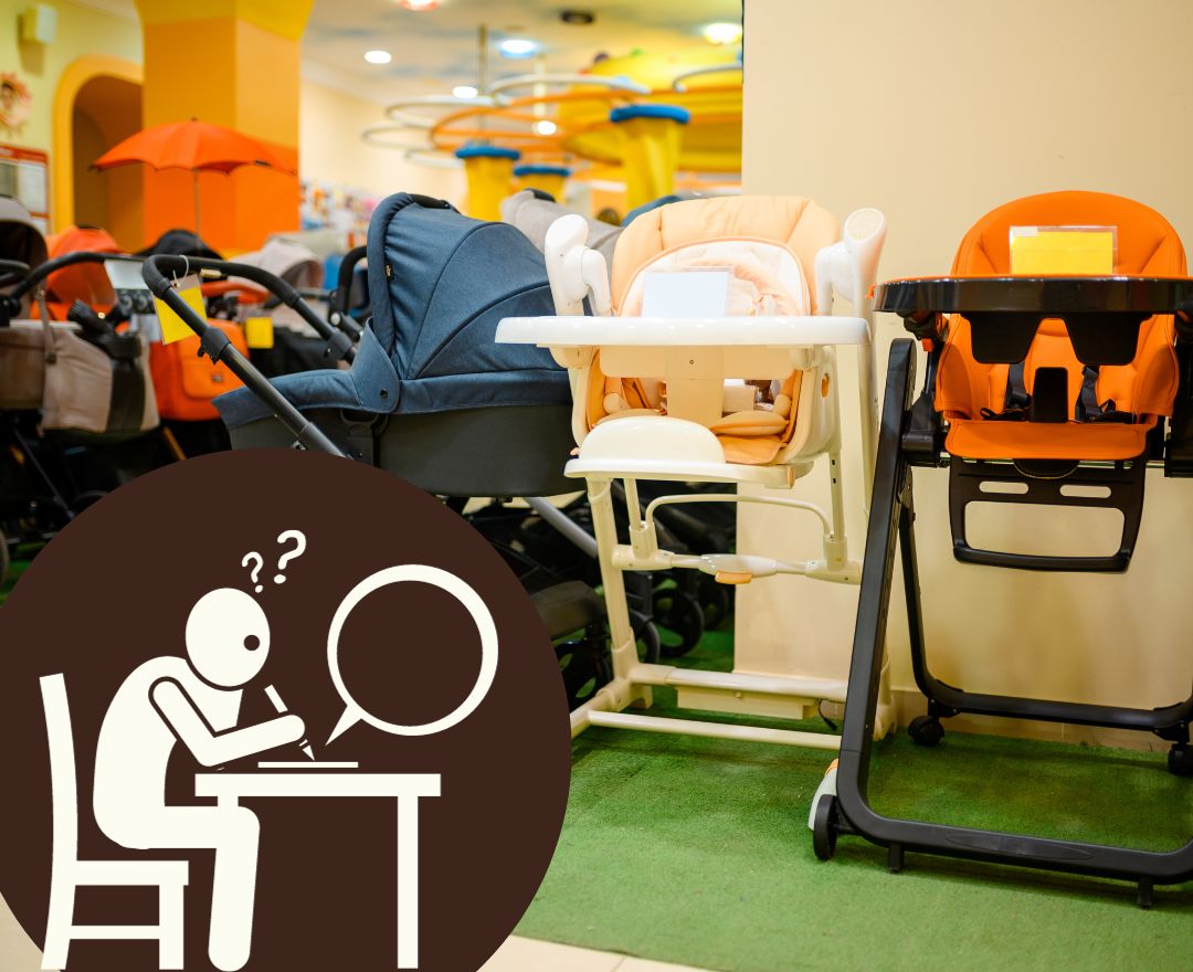 How do you clean prams or strollers in childcare?